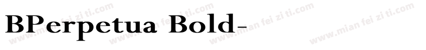 BPerpetua Bold字体转换